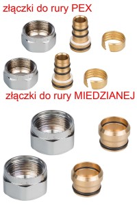 Złączka do zaworów SCHLOSSER PEX, MIEDŹ CHROM