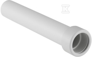 Przedłużka króćca odpływowego z nakrętką przyłączeniową, biała 50 cm d50