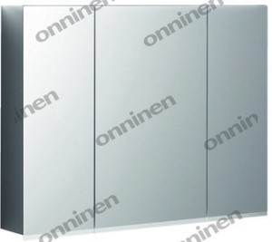 Szafka z lustrem Option Plus B90, z oświetleniem, troje drzwi
