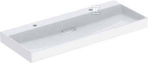 Umywalka One odpływ poziomy, B120 cm, T48 cm, z dwoma
