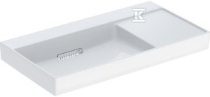 Umywalka One odpływ poziomy, B90 cm, T48 cm, bez otworu,