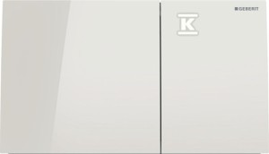 Przycisk spłukujący Sigma70, przedni, szkło sand grey