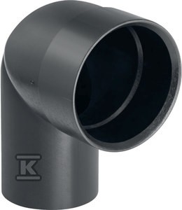 Kolano PEHD 50x46/90 przyłączeniowe do uszczelki, kolor czarny (kanalizacja HDPE)