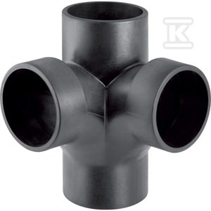 Złączka wielorozgałęźna (4-rozgałęźna) PE Silent-db20 88.5st./podejście co 90st. 110x110x110, sanitarna,