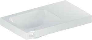 Umywalka iCon Light kompaktowa z powierzchnią odkładczą 53 cm bez