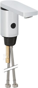 Bateria umywalkowa elektroniczna Typ 186 z mieszaczem wewnętrznym, zasilanie bateryjne,