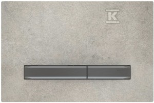 Przycisk spłukujący Sigma50, przedni, imitacja betonu, przyciski: czarny chrom o