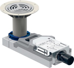 Odpływ prysznicowy, do wysokości jastrychu przy wpuście 80–110 mm, d40,