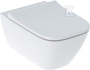 Zestaw wiszącej miski WC Smyle Square lejowa, B35.5 cm, H37.5