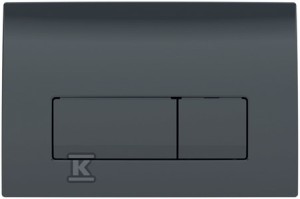 Przycisk spłukujący Delta50, przedni, czarny RAL 9005