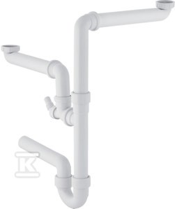 Zlewozmywakowy zestaw odpływowy R 1 1/2"x50mm   &nbsp;152.818.11.1