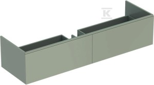Szafka pod umywalkę Xeno2 160 cm, 2 szuflady, ciepły szary
