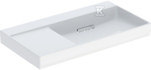 Umywalka One odpływ poziomy, B90 cm, T48 cm, bez otworu,
