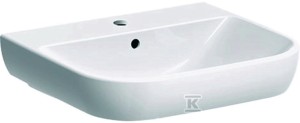 Umywalka Smyle, B55 cm, H16.5 cm, T48 cm, z przelewem,