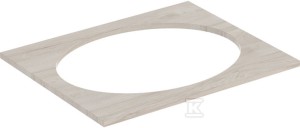Blat pod umywalkę Selnova Square wpuszczaną w blat: B=59.1cm Orzech