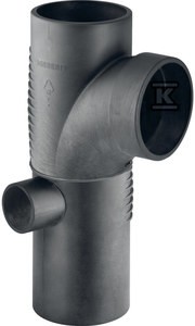 Trójnik podwójny PE Silent-db20 HT 110x110x56/88.5 łagodny wlot, lewy, dwupłaszczyznowy,