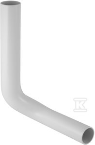 Rura spłukująca, niecentryczna, prawa, 10 cm, biały-alpin