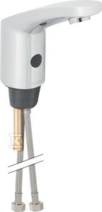 Bateria umywalkowa elektroniczna Typ 185 z mieszaczem wewnętrznym, zasilanie bateryjne,
