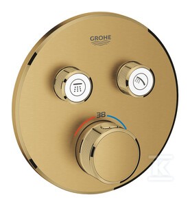 Bateria termostatyczna Grohtherm SmartControl do obsługi dwóch wyjść wody, brushed
