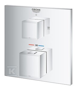 Bateria termostatyczna Grohtherm Cube do obsługi dwóch wyjść wody, chrom,