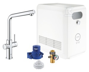 Zestaw Grohe Blue Professional z wylewką w kształcie L, chrom,