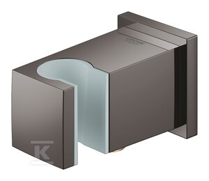 Kolanko przyłączeniowe ścienne Euphoria Cube, hard graphite, z mocowaniem prysznica