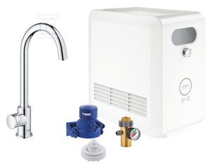 Zestaw Grohe Blue Professional z wylewką w kształcie C, chrom,