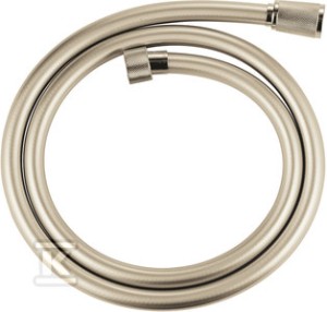 Silverflex Wąż prysznicowy, polished nickel, 1250 mm, radełkowane nakrętki, zabezpieczony