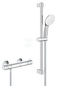 Prysznicowa bateria termostatyczna Grohtherm 800 chrom, blokada bezpieczeństwa SafeStop, przycisk