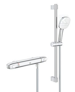 Prysznicowa bateria termostatyczna Grohtherm 1000 chrom, bez przyłączy, blokada bezpieczeństwa