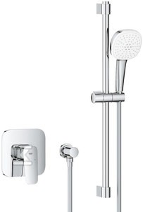 Bateria prysznicowa CUBEO podtynkowa z zestawem prysznicowym chrom ogranicznik przepływu