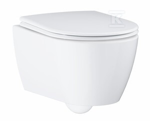 Miska wisząca WC Essence, biel alpejska, bez kołnierza, 470 mm