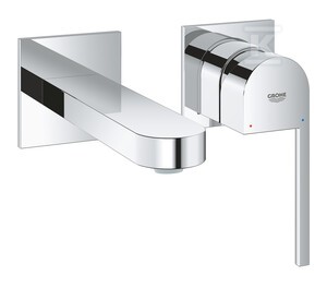 Bateria umywalkowa Grohe Plus 2-otworowa, jednouchwytowa, rozmiar M, chrom, ogranicznik