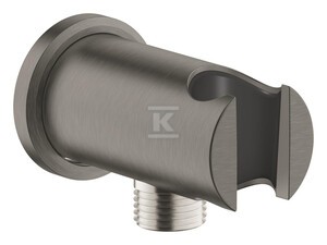 Rainshower Kolanko przyłączeniowe ścienne, Brushed Hard Graphite, okrągła rozeta o