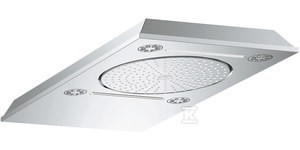Rainshower Aqua 15" Deszczownica 3 strumieniowa, chrom, metalowa, idealny strumień