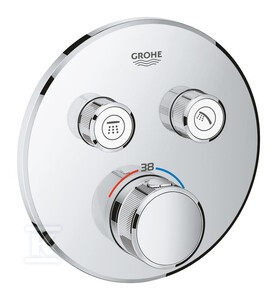 Bateria termostatyczna Grohtherm SmartControl do obsługi dwóch wyjść wody, brushed