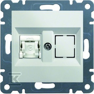 LUMINA Gniazdo 1xRJ45 Cat.5e UTP, biały    WL2110