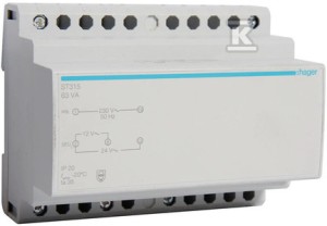 Transformator bezpieczeństwa, 12V/5, 25A lub 24V/2, 63A