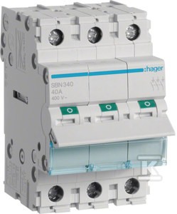 Modułowy rozłącznik izolacyjny 3P 40A 400VAC    SBN340