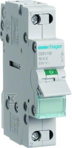 Modułowy rozłącznik izolacyjny 1P 16A 230VAC    SBN116