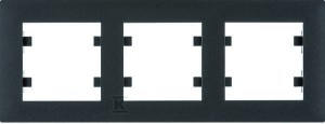 LUMINA Intense Ramka 3-krotna pozioma, czarny    WL5733