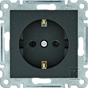 LUMINA Gniazdo SCHUKO, czarny    WL1053