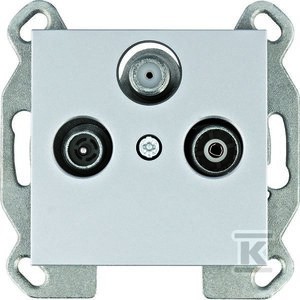 LUMINA Gniazdo RTV-SAT przelotowe, srebrny    WL3122 w