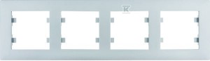 LUMINA Intense Ramka 4-krotna pozioma, srebrny    WL5742