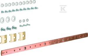 Szyna uziemiająca Cu 20x5 mm 2-polowa    UZ020
