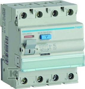 Wyłącznik różnicowoprądowy 3P+N 63A 300mA 6kA AC