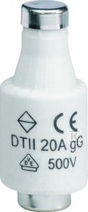 Wkładka bezpiecznikowa DTII/E27, wykonanie zwłoczne gG (Bi-Wtz) 20A 500VAC o