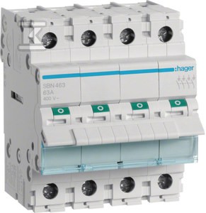 Modułowy rozłącznik izolacyjny 4P 63A 400VAC    SBN463