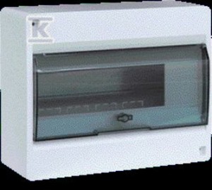 Rozdzielnica IC2 1x10 modułowa n/t IP40 drzwi transparentne