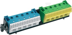Blok samozacisków fazowy, brązowy, 6x16+20x4 mm2, szer. 105 mm o